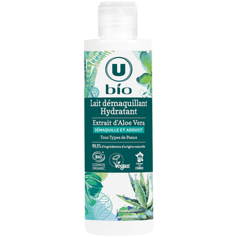 Image de U BIO
Lait démaquillant hydratant à l'aloe vera  flacon de