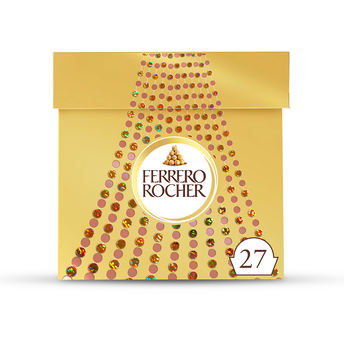 Image de Confiserie Chocolat Rochers FERRERO, boîte cube de 27 unités