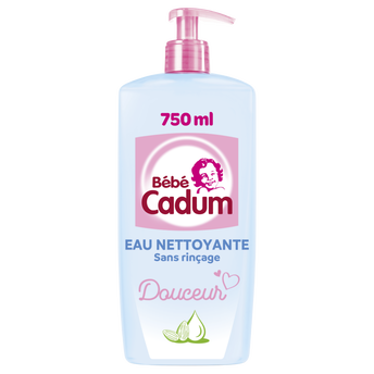 Image de Bébé Eau nettoyante pure hypoallergénique à l'huile d'amande bio CADUMFlacon Pompe 750