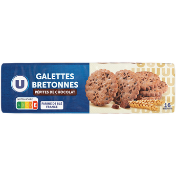 Image de U
Biscuits Galettes bretonnes aux pépites de chocolat