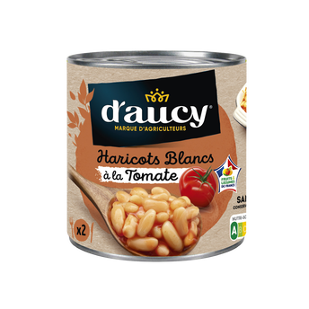 Image de Haricots blancs à la tomate D'AUCY - Boîte