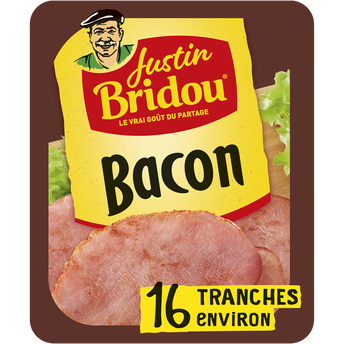 Image de Bacon fumé JUSTIN BRIDOU, 16 tranches soit