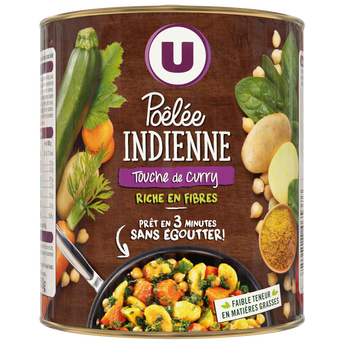 Image de U
Légumes cuisinés Pôélée indienne - Boîte