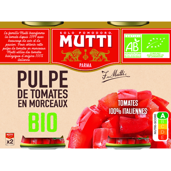Image de Pulpe de tomate en morceaux bio MUTTI, boîte