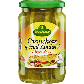 Image de Cornichons Américan Slices KUHNE, bocal de 37cl