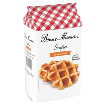 Image de Gaufres liégeoises au sucre perlé BONNE MAMAN - x6 sachets - Le paquetde