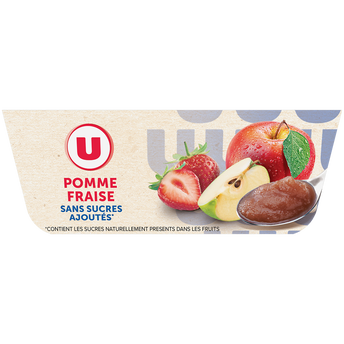 Image de U
Dessert fruitier Coupelles pommes fraise sans sucre ajouté