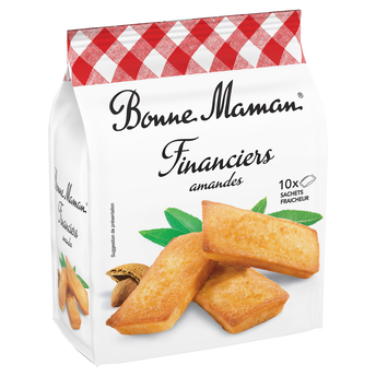 Image de Gâteaux Financiers aux amandes BONNE MAMAN - x10 sachets - Le paquetde