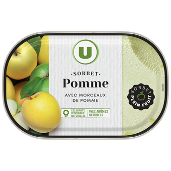 Image de U
Sorbet plein fruit pomme - bac 1L