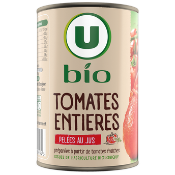 Image de U BIO
Tomates entières pelées boîte 1/2