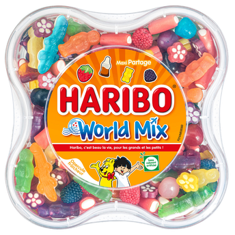 Image de Assortiment de bonbons world mix HARIBO, boîte de