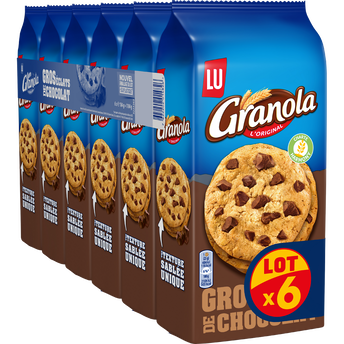 Image de Cookies granola éclat de chocolat LU paquet 6x184g
