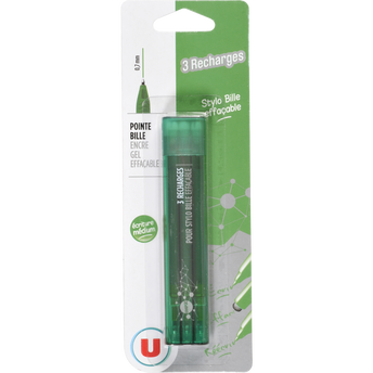 Image de U
Recharges stylos bille gel vert
