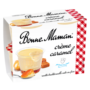 Image de Crème caramel aux oeufs frais BONNE MAMAN - 4 pots de