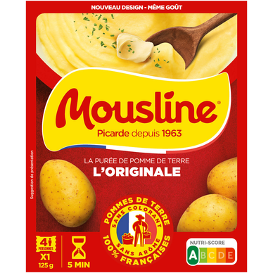 Purée nature MOUSLINE, 1 sachet pour 4 personnes 125g - Super U, Hyper