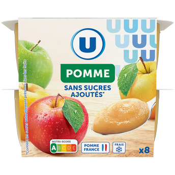 Image de U
Dessert fruitier Pommes sans sucres ajoutés