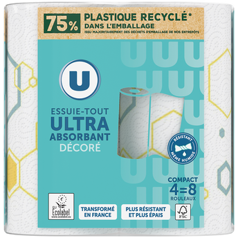 Image de U
Essuie-tout décoré compact x4 = 8