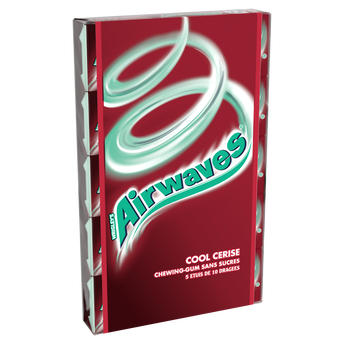Image de Chewing gum cool cerise AIRWAVES, MP 5x10 dragées