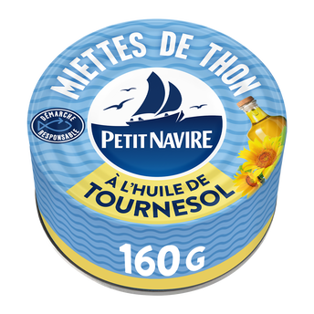 Image de Miettes de Thon huile de tournesol PETIT NAVIRE