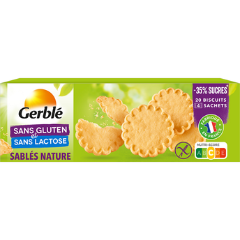 Image de Biscuits  Sablés Nature Sans Gluten GERBLE - 4x5, 120