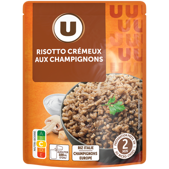 Image de U
Risotto crémeux aux champignons sachet micro ondable 2'