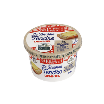 Paysan Breton Beurrier Demi Sel Tendre 80%mg Paysan Breton Pot Carton 200g
