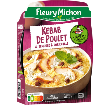 Fleury Michon Kebab De Poulet Et Semoule Fleury Michon, 280g