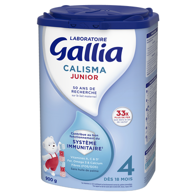 Lait en poudre bébé 4ème âge dès 18 mois GALLIA CALISMA boîte 900g