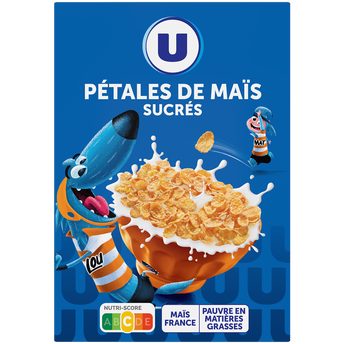 Image de U
Céréales Pétales de maïs sucré, paquet
