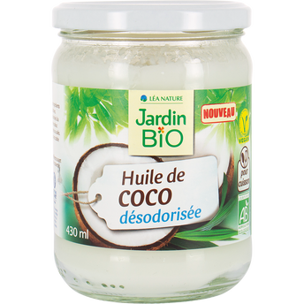 Image de Huile de coco désodorisée bio JARDIN BIO