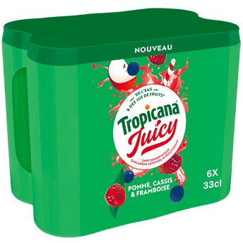 Image de Boisson pomme cassis framboise TROPICANA JUICY - canette