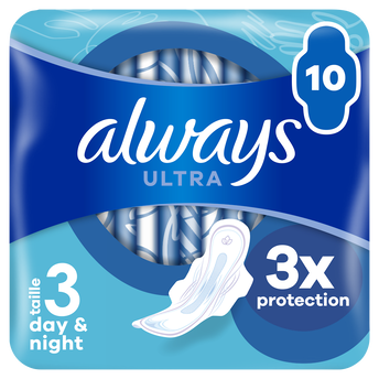 Image de Serviettes hygiéniques ultra jour & nuit taille 3 avec ailettes