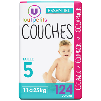 Image de U TOUT PETITS
Couches essentiel T5 11/25kg  carton x