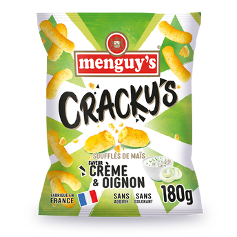 Image de Cracky's soufflés de maïs saveur crème & oignon, MENGUY'S