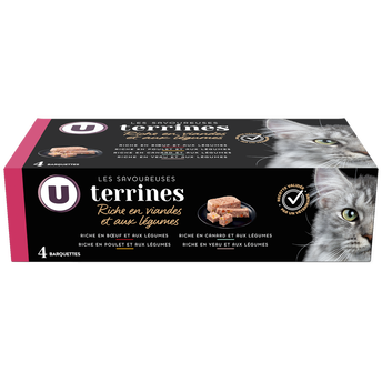 Image de U
Sachets fraîcheur pour chat Les savoureuses terrines riche en viandes& légumes