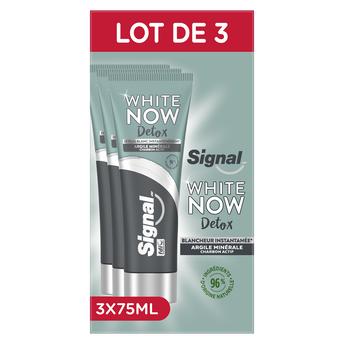 Image de Dentifrice SIGNAL White Now detox TP charbon 75ML