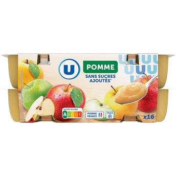 Image de U
Dessert fruitier Purée pommes sans sucres ajoutés coupelles
