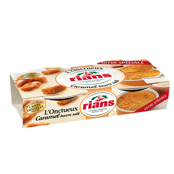 Rians Dessert Caramel Au Beurre Salé L'onctueux Rians, 2x90g