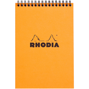Image de Bloc reliure intégrale RODHIA, microperforé, petits carreaux, 14,8x21cm, 160 pages