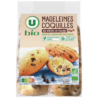 Image de U BIO
Madeleines coquilles pépites de chocolat