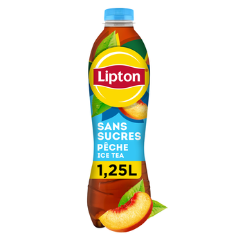 Image de Boisson au thé pêche sans sucres LIPTON ICE TEA - Bouteille