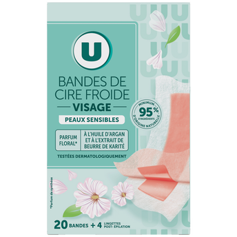 Image de U
Bande de cire froide visage