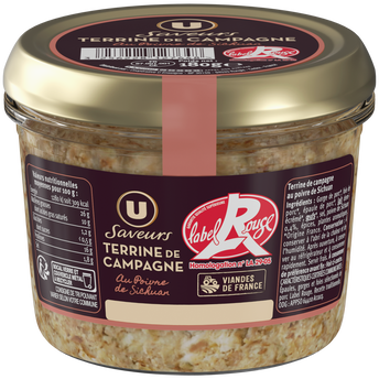 Image de U SAVEURS
Terrine de campagne label rouge poivre Sichuan verrine