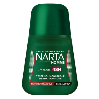 Image de Déodorant NARTA anti-transpirant homme invisible bille