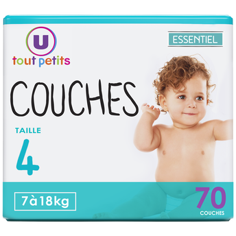 Image de U TOUT PETITS
Couches essentiel T4 7/18kg paquet