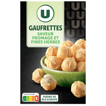 Image de U
Gaufrettes goût fromage et fines herbes