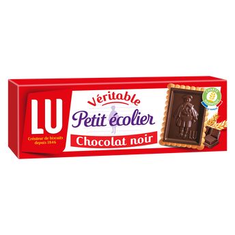 Image de Biscuits petit beurre chocolat noir Petit Ecolier LU - Paquet de