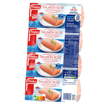 Image de Filets de saumon rose sauvage du Pacifique FINDUS x4