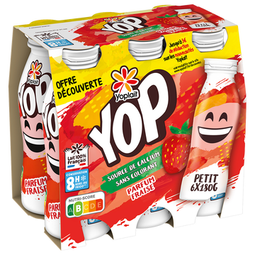 Yoplait Yrt À Boire Ptit Yop Aromatisé Fraise 180gx6 Of