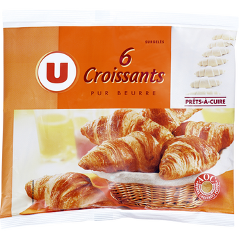 Image de U
Croissants pur beurre 6 unités de